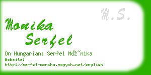 monika serfel business card